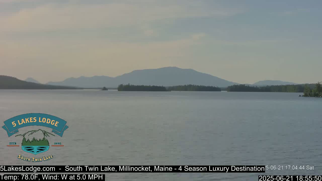 South Twin Lake, Mount  Katahdin, Live Cam - Maine, USA 