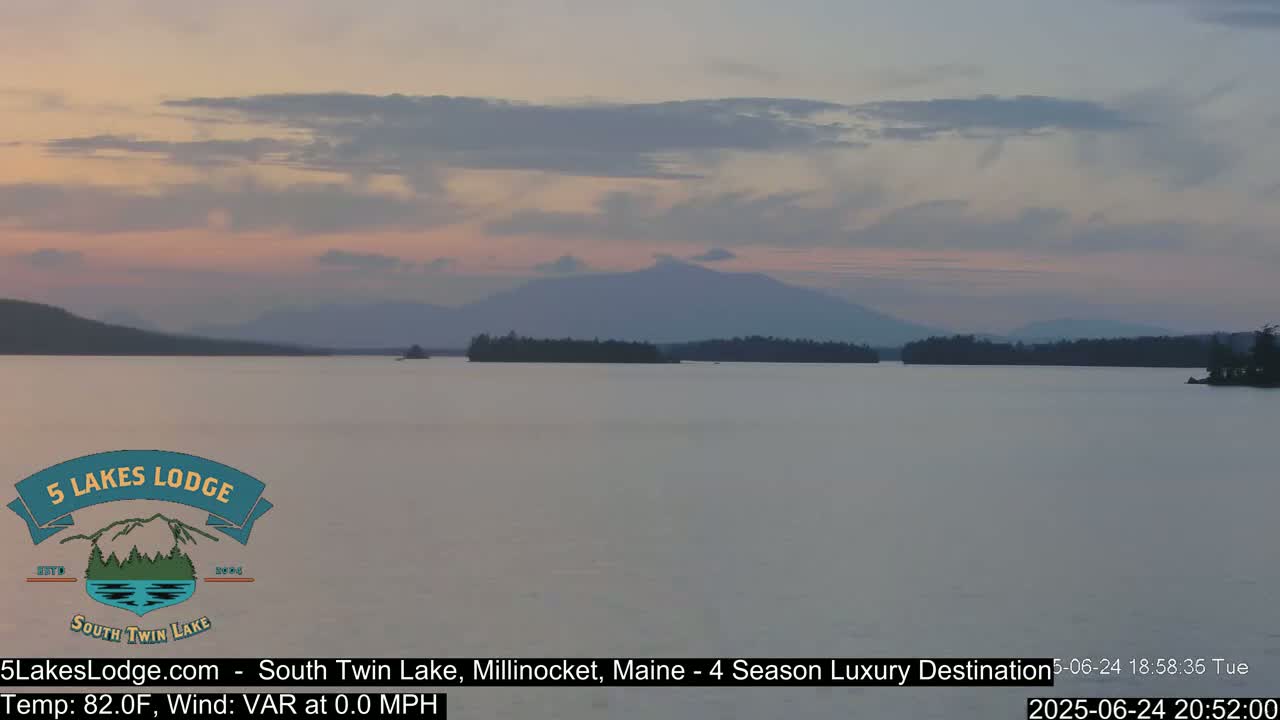 South Twin Lake, Mount  Katahdin, Live Cam - Maine, USA 