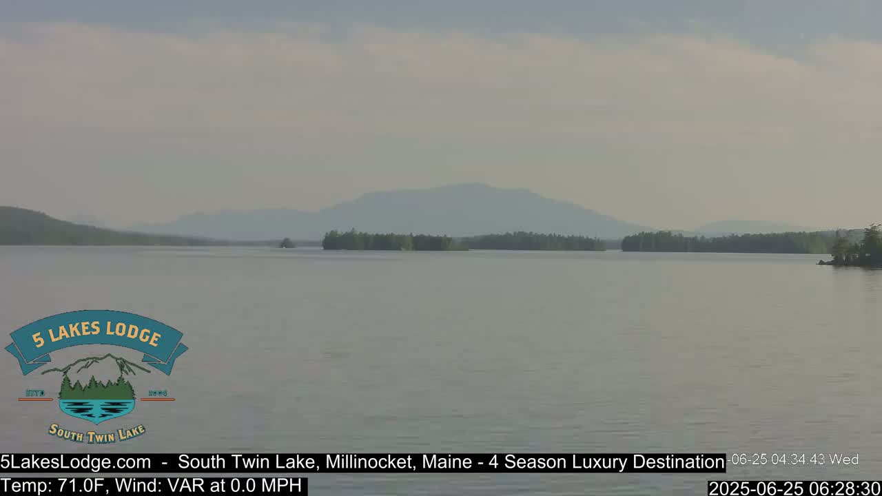 South Twin Lake, Mount  Katahdin, Live Cam - Maine, USA 