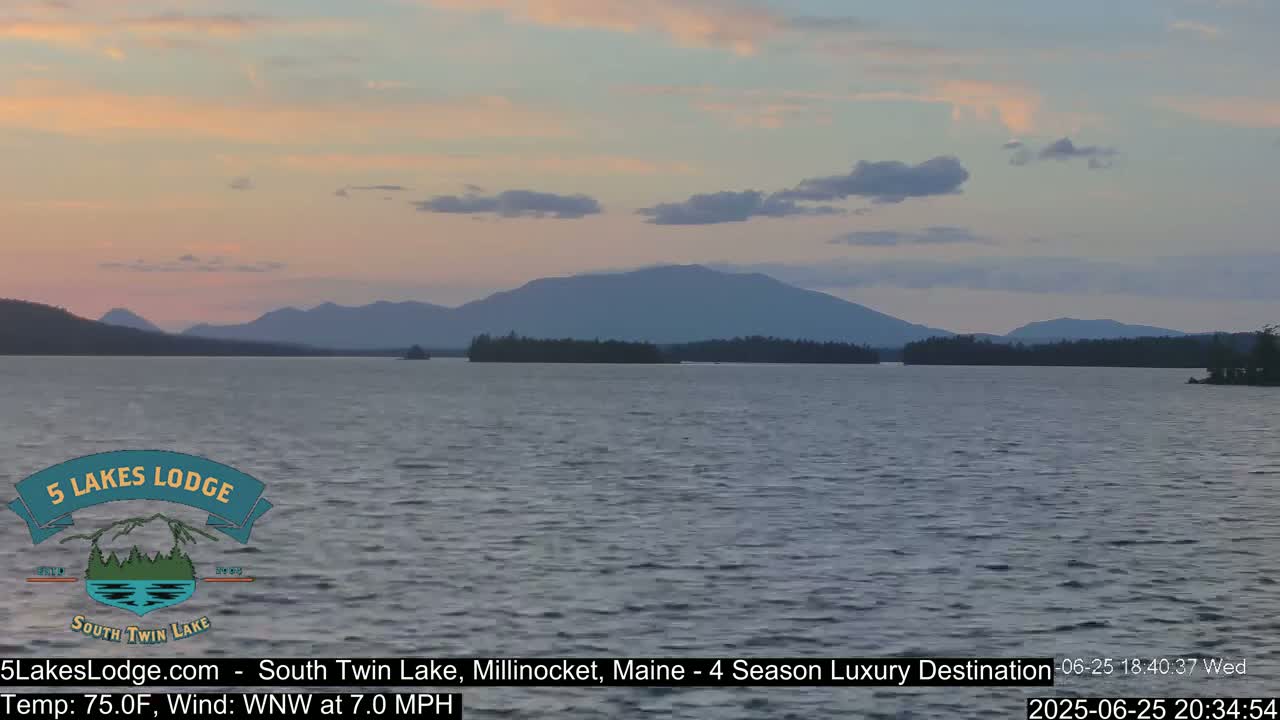 South Twin Lake, Mount  Katahdin, Live Cam - Maine, USA 