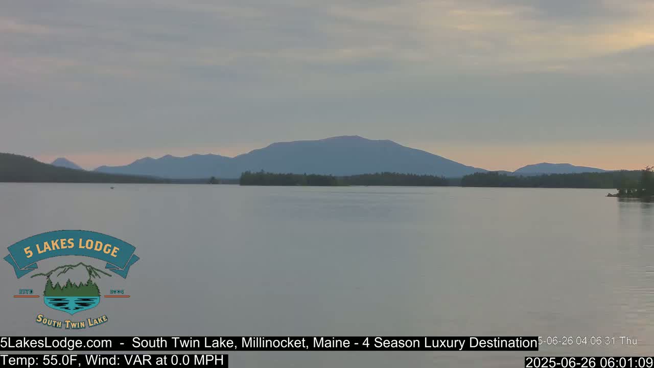 South Twin Lake, Mount  Katahdin, Live Cam - Maine, USA 