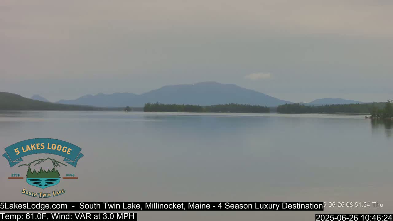 South Twin Lake, Mount  Katahdin, Live Cam - Maine, USA 