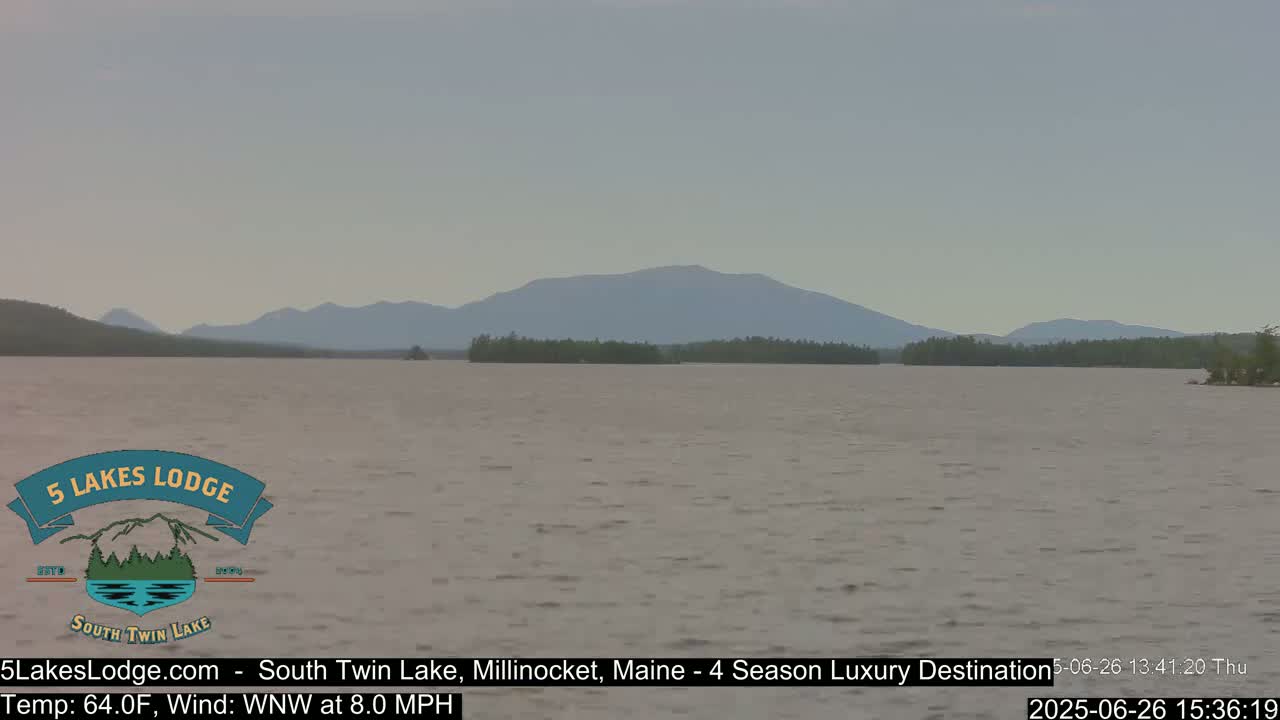 South Twin Lake, Mount  Katahdin, Live Cam - Maine, USA 