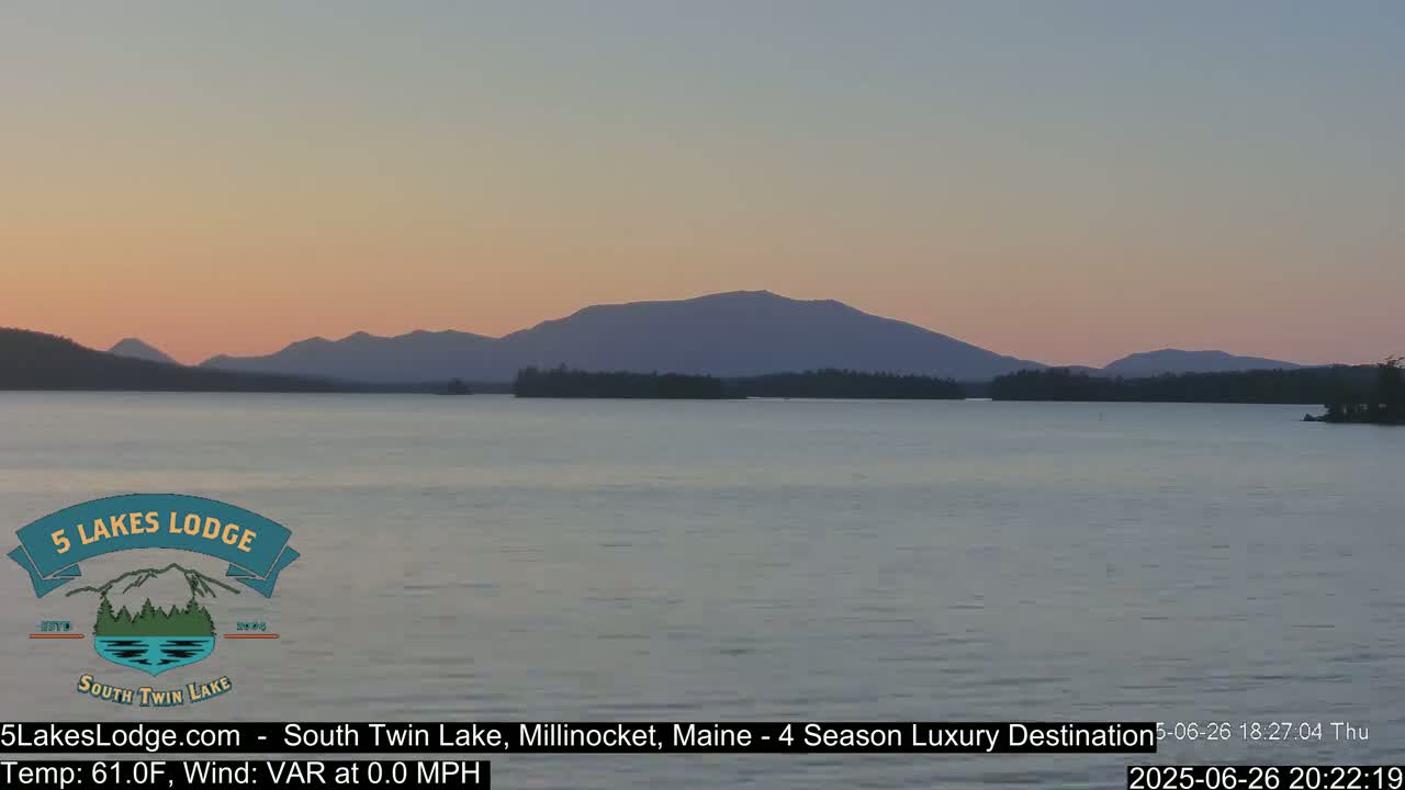 South Twin Lake, Mount  Katahdin, Live Cam - Maine, USA 