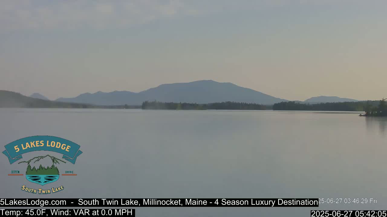 South Twin Lake, Mount  Katahdin, Live Cam - Maine, USA 