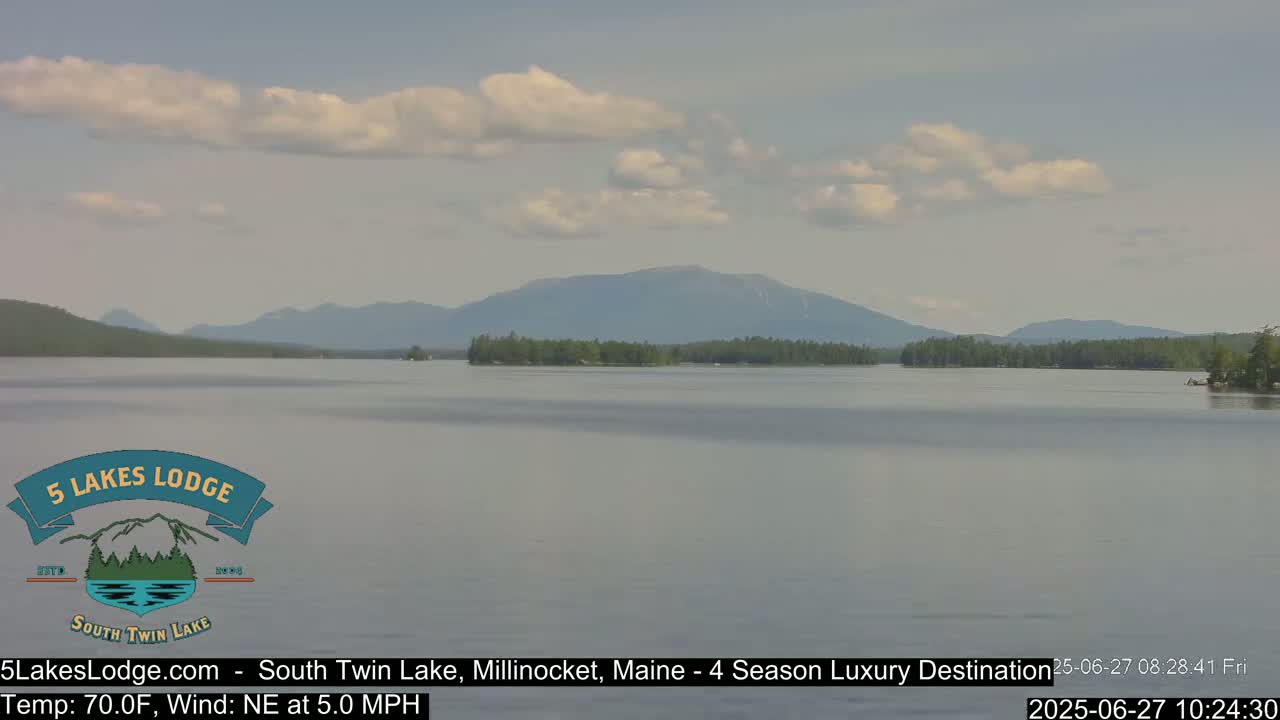 South Twin Lake, Mount  Katahdin, Live Cam - Maine, USA 