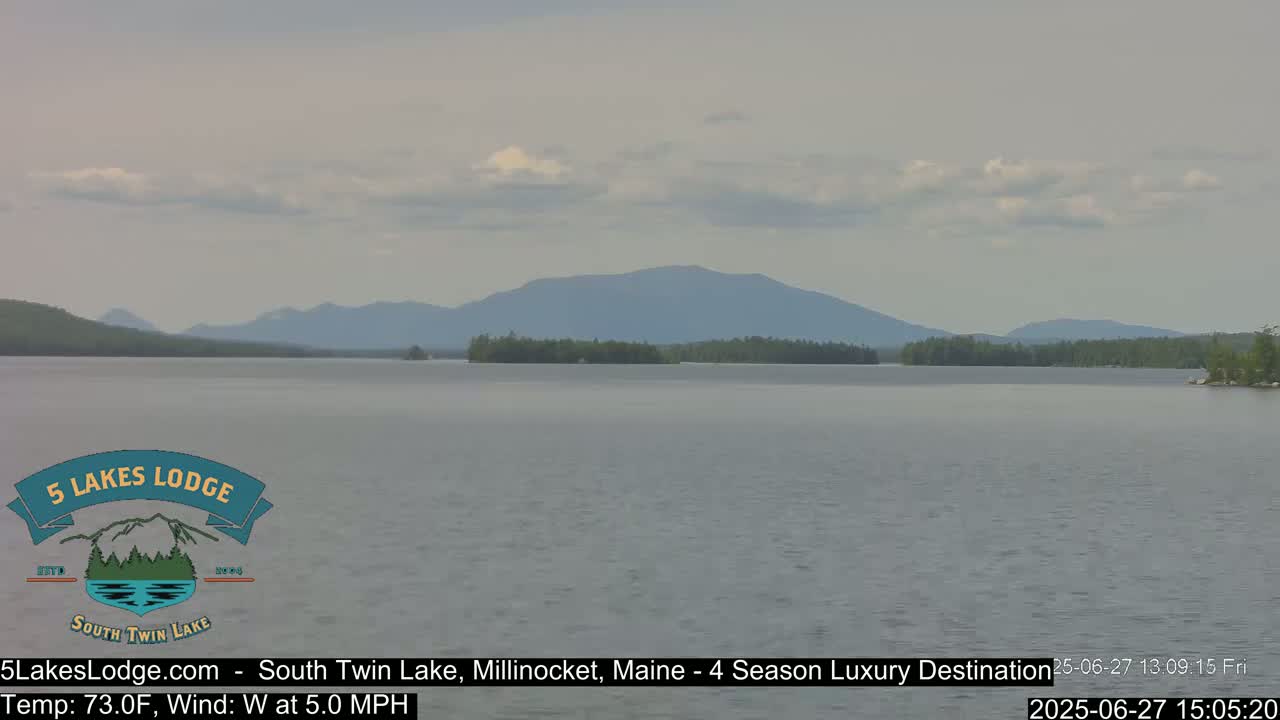 South Twin Lake, Mount  Katahdin, Live Cam - Maine, USA 