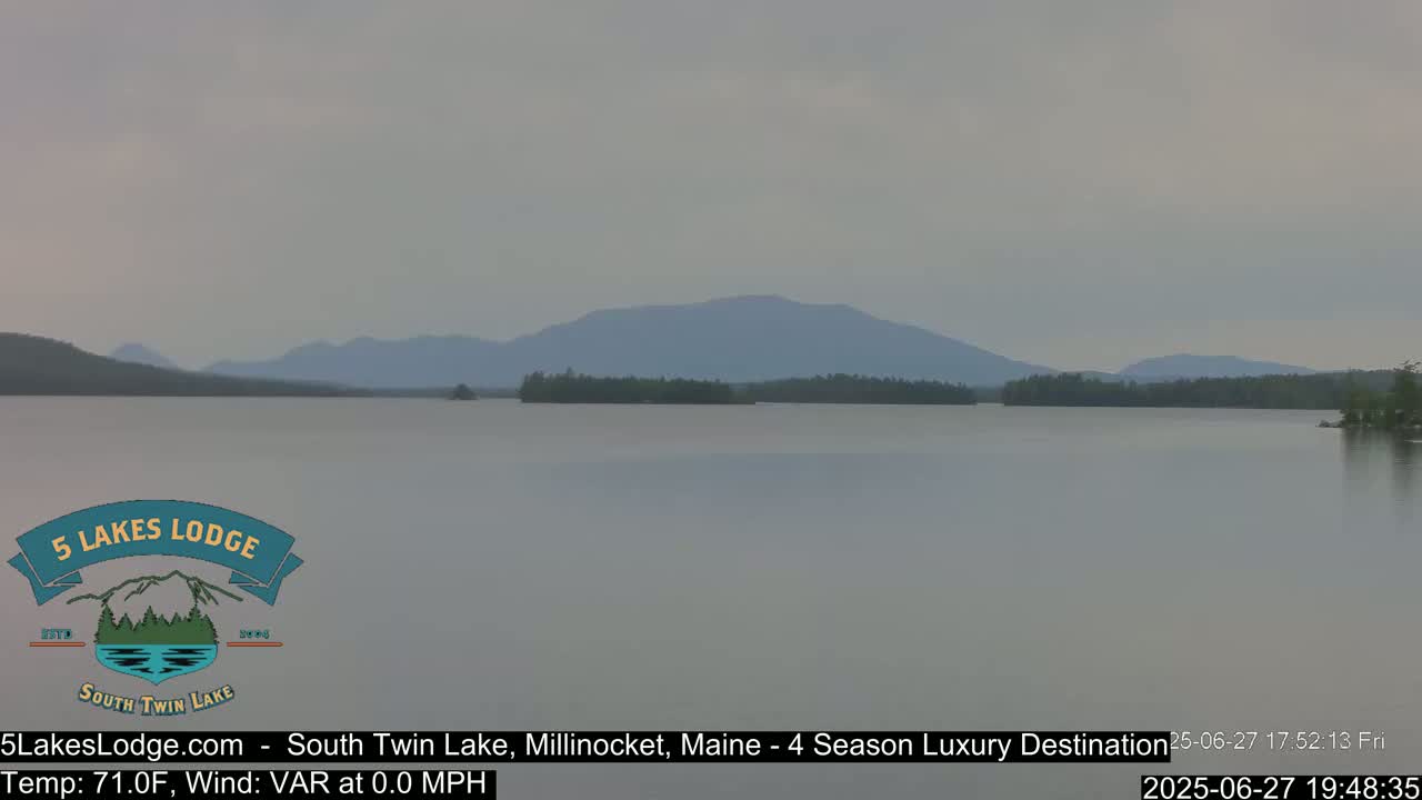 South Twin Lake, Mount  Katahdin, Live Cam - Maine, USA 