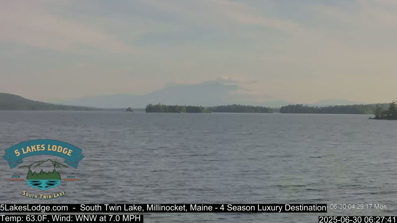 South Twin Lake, Mount  Katahdin, Live Cam - Maine, USA 
