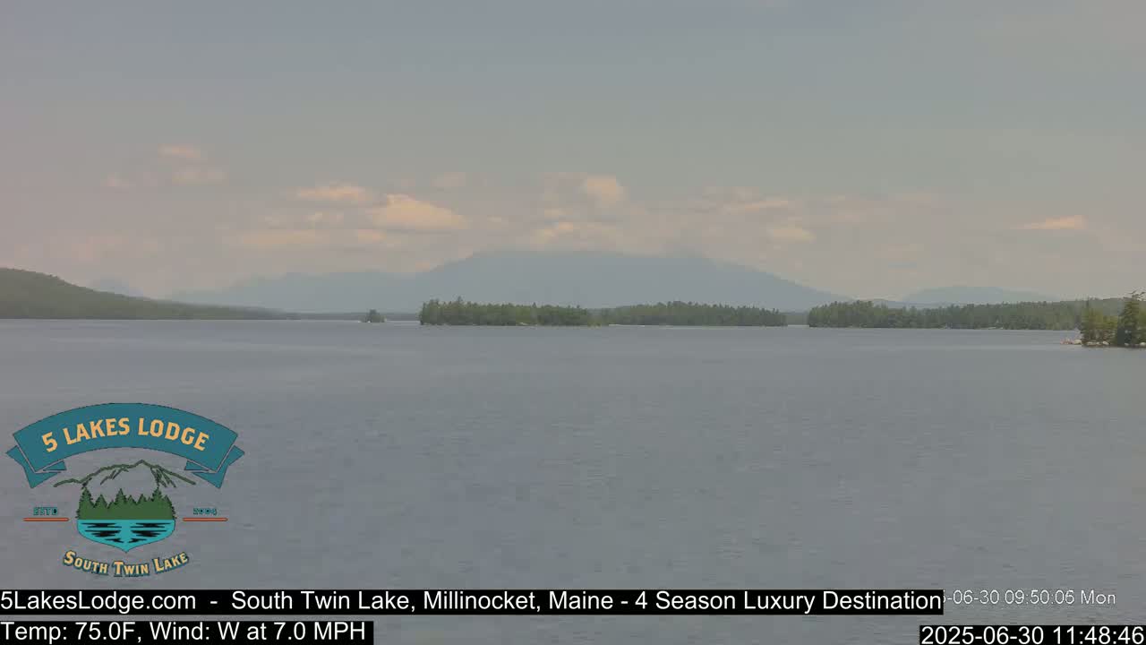 South Twin Lake, Mount  Katahdin, Live Cam - Maine, USA 