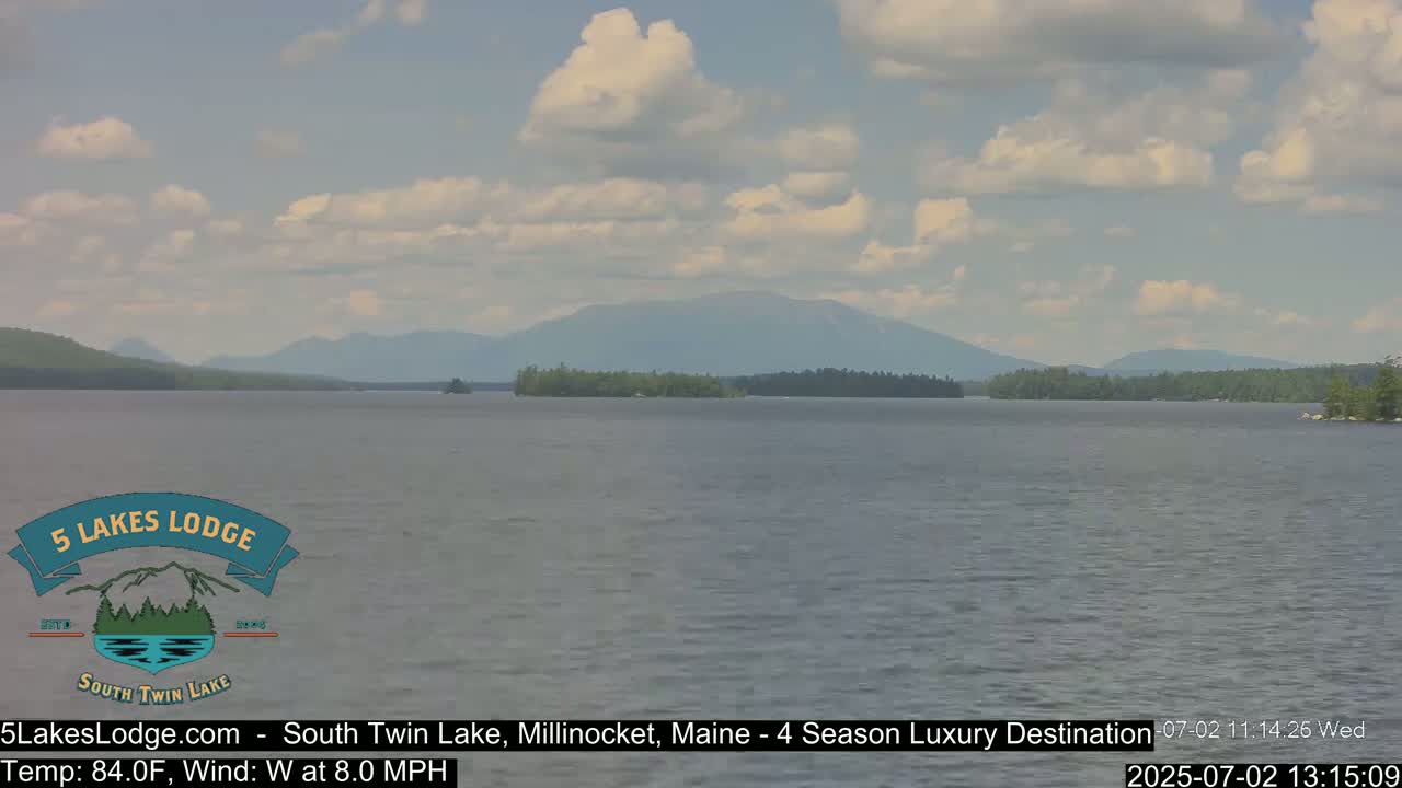 South Twin Lake, Mount  Katahdin, Live Cam - Maine, USA 