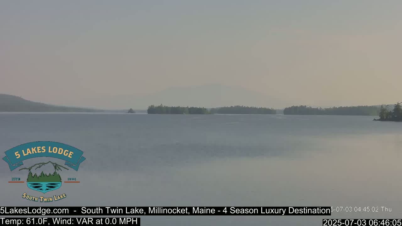 South Twin Lake, Mount  Katahdin, Live Cam - Maine, USA 