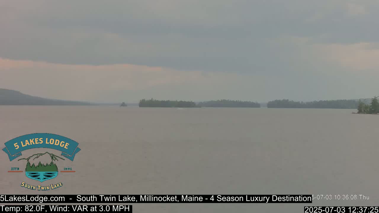 South Twin Lake, Mount  Katahdin, Live Cam - Maine, USA 
