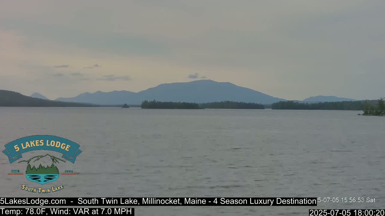 South Twin Lake, Mount  Katahdin, Live Cam - Maine, USA 