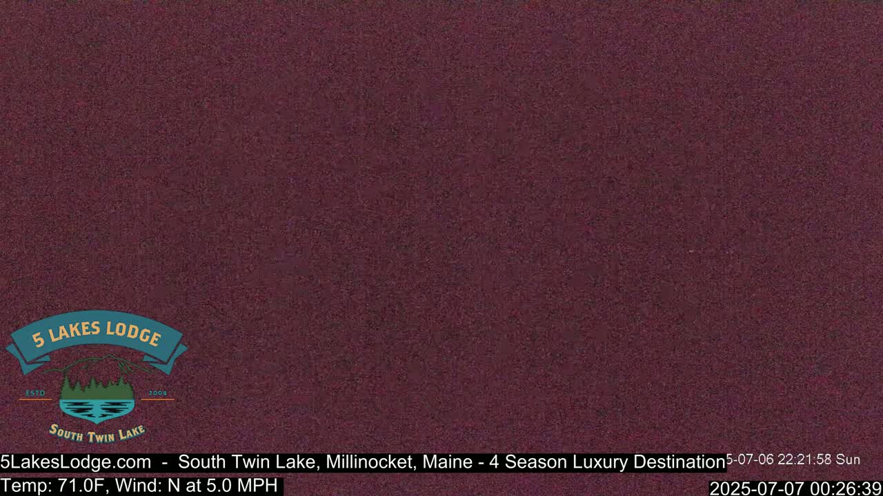 South Twin Lake, Mount  Katahdin, Live Cam - Maine, USA 
