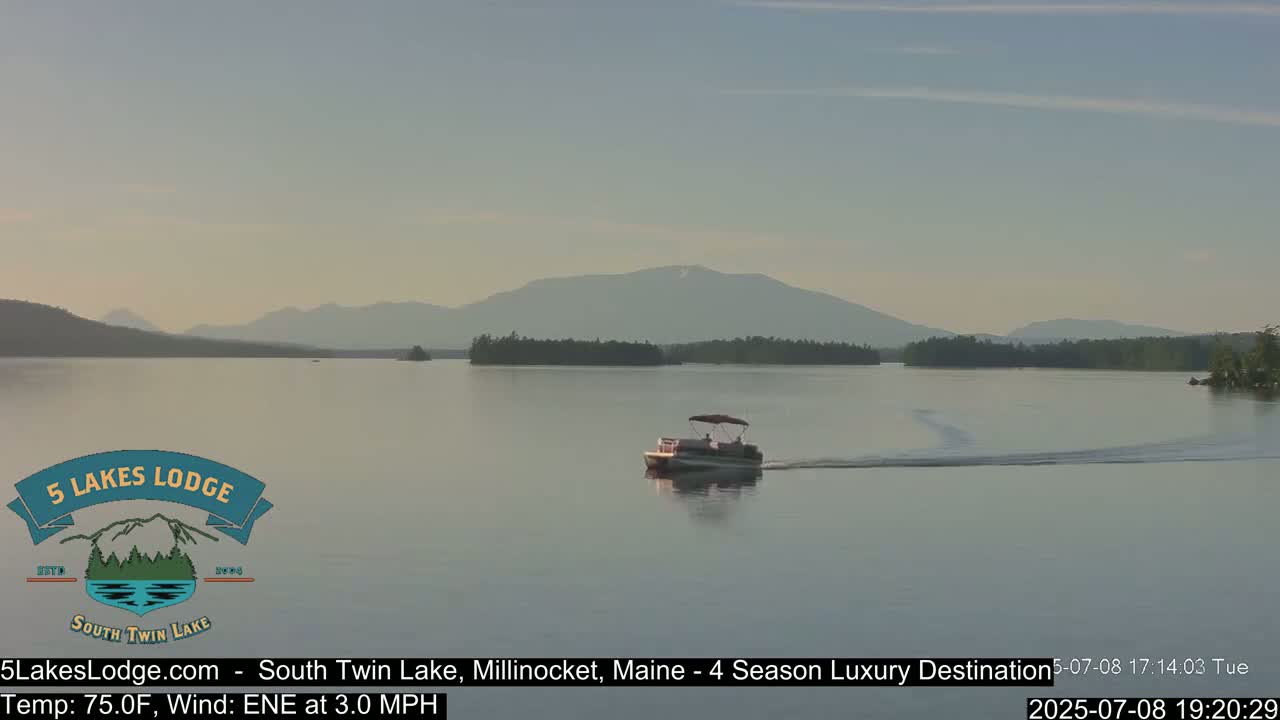 South Twin Lake, Mount  Katahdin, Live Cam - Maine, USA 