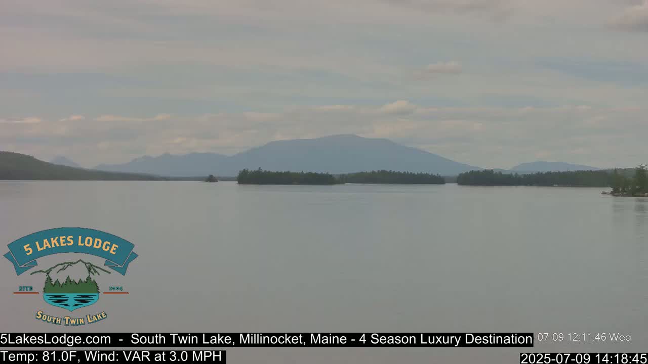 South Twin Lake, Mount  Katahdin, Live Cam - Maine, USA 
