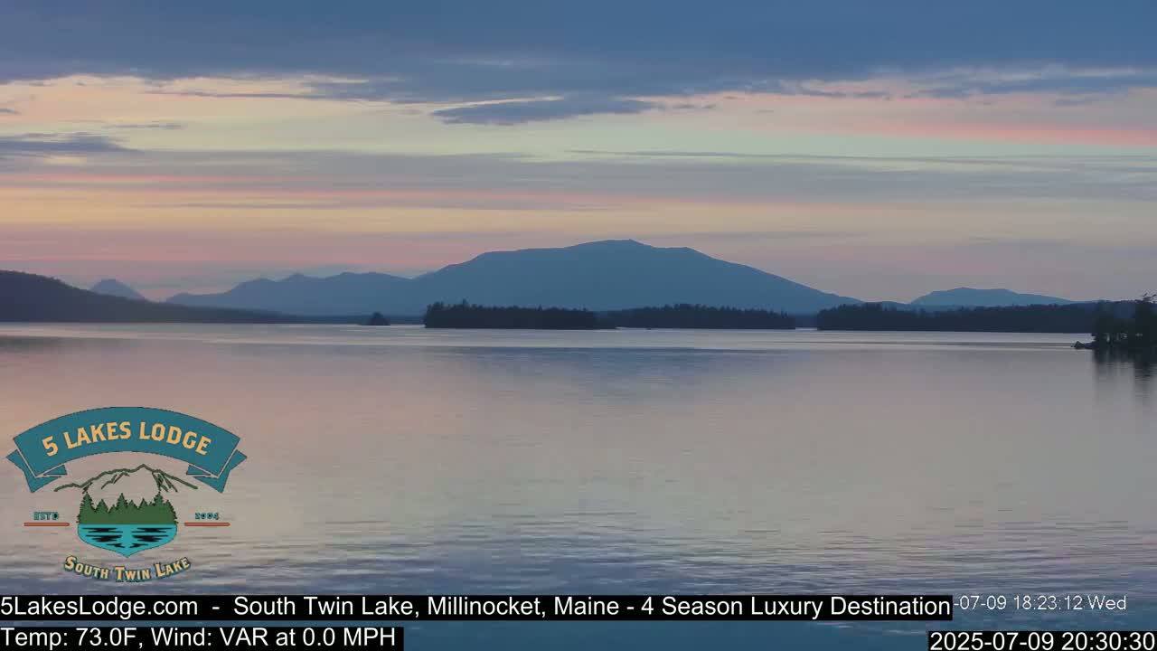 South Twin Lake, Mount  Katahdin, Live Cam - Maine, USA 