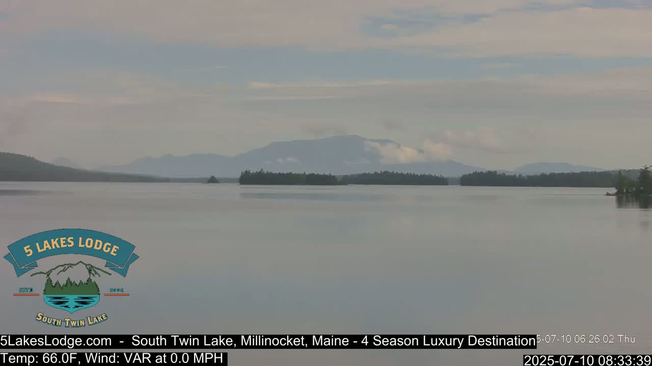 South Twin Lake, Mount  Katahdin, Live Cam - Maine, USA 