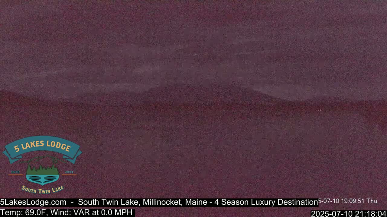 South Twin Lake, Mount  Katahdin, Live Cam - Maine, USA 