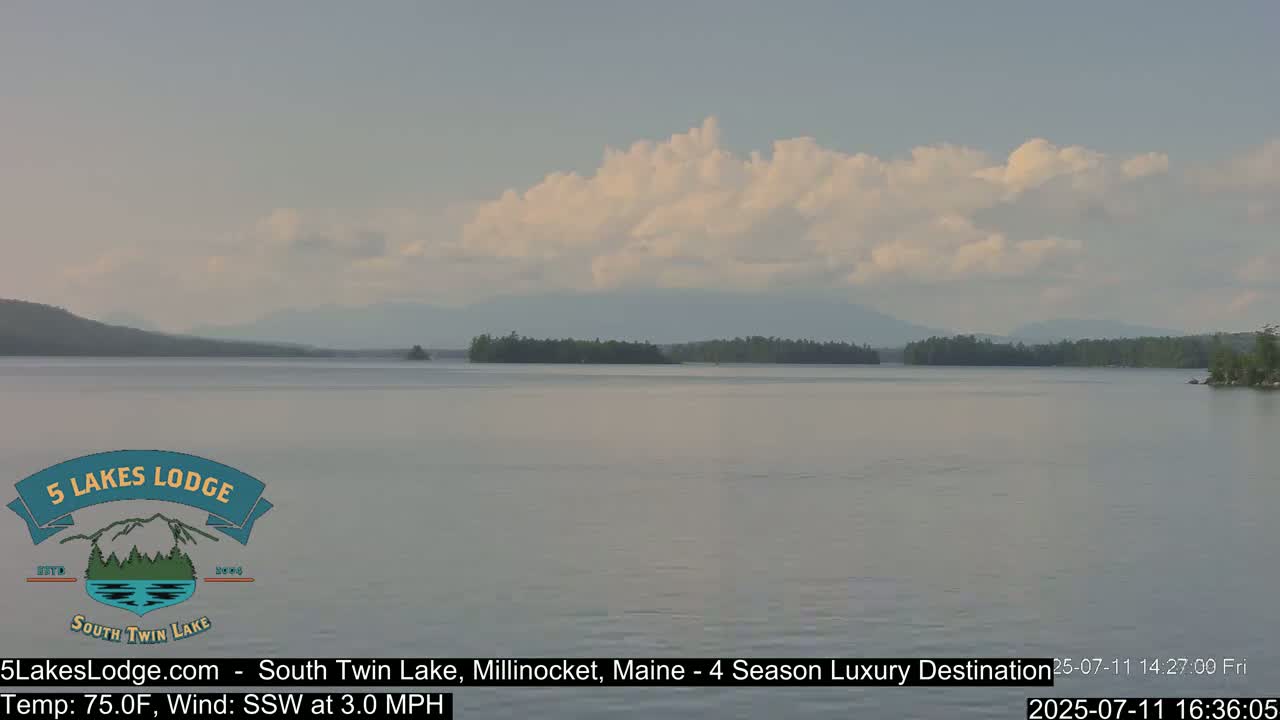 South Twin Lake, Mount  Katahdin, Live Cam - Maine, USA 