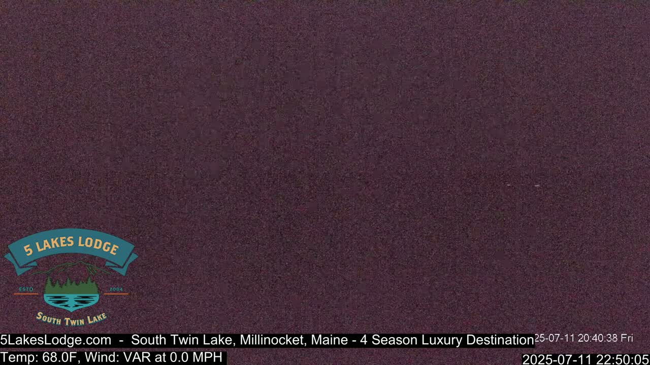 South Twin Lake, Mount  Katahdin, Live Cam - Maine, USA 