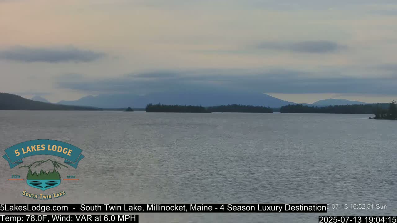 South Twin Lake, Mount  Katahdin, Live Cam - Maine, USA 