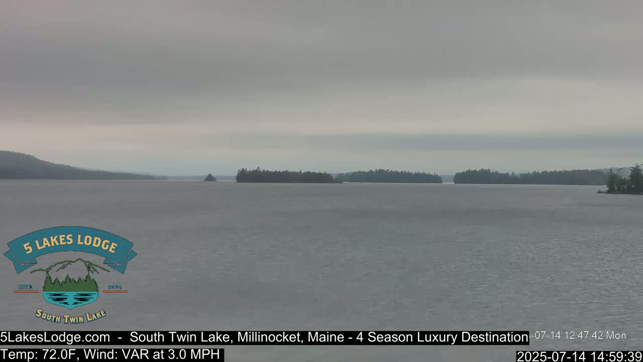 South Twin Lake, Mount  Katahdin, Live Cam - Maine, USA 