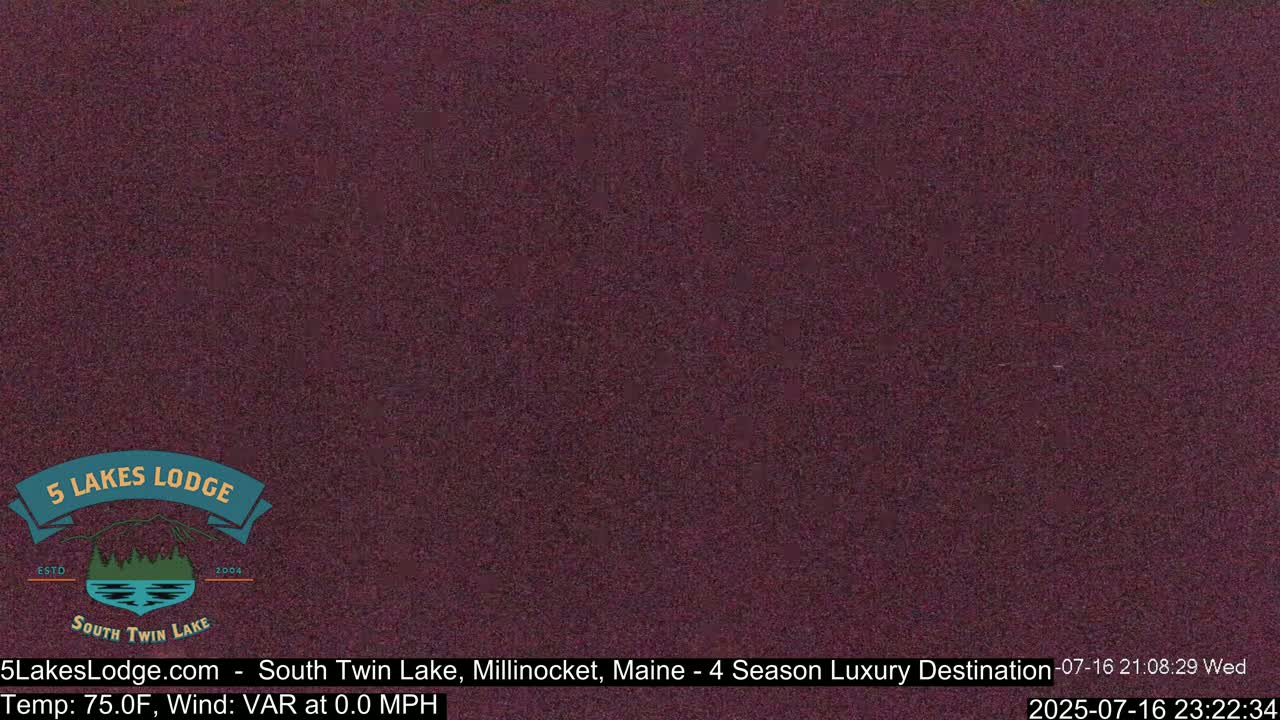 South Twin Lake, Mount  Katahdin, Live Cam - Maine, USA 