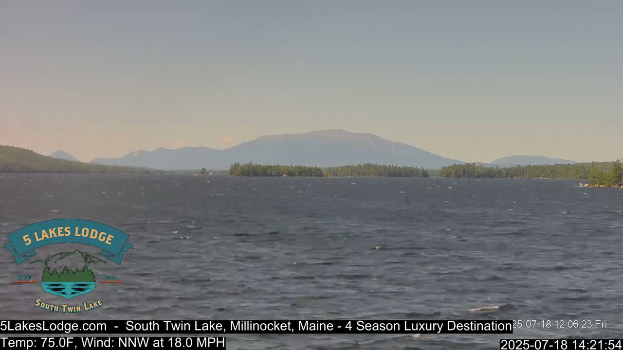 South Twin Lake, Mount  Katahdin, Live Cam - Maine, USA 