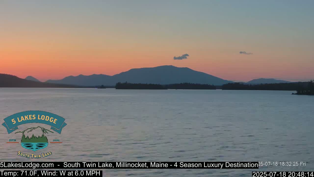 South Twin Lake, Mount  Katahdin, Live Cam - Maine, USA 