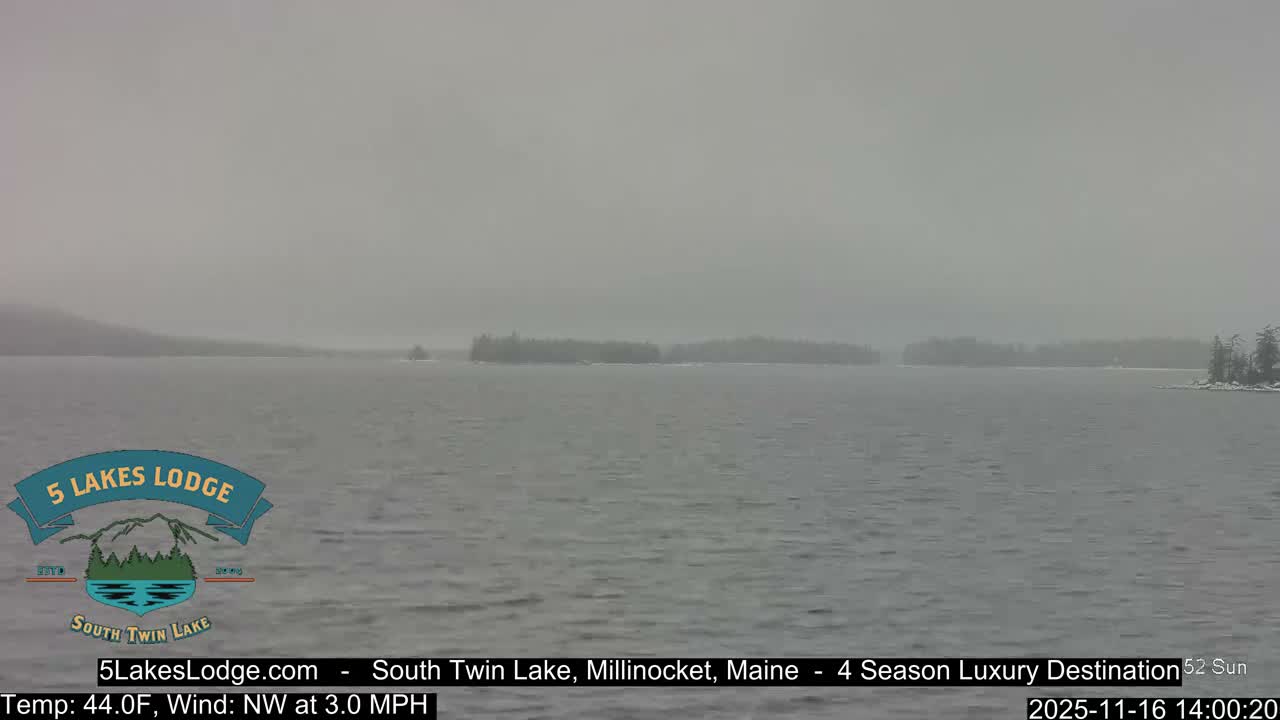 South Twin Lake, Mount  Katahdin, Live Cam - Maine, USA 