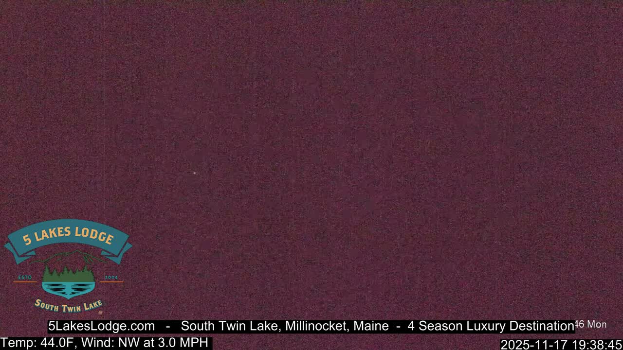 South Twin Lake, Mount  Katahdin, Live Cam - Maine, USA 