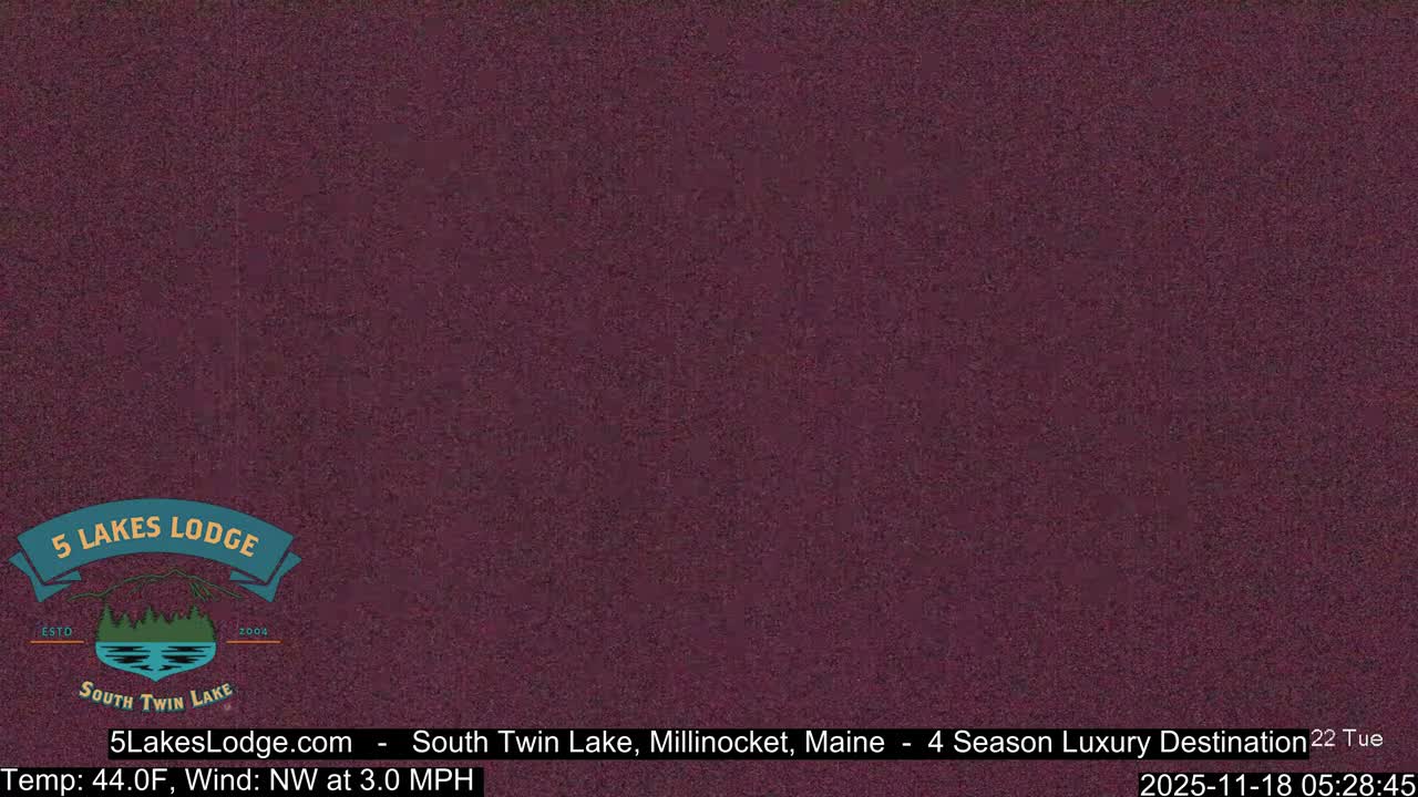 South Twin Lake, Mount  Katahdin, Live Cam - Maine, USA 