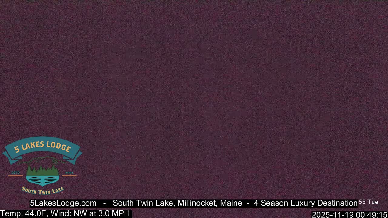 South Twin Lake, Mount  Katahdin, Live Cam - Maine, USA 