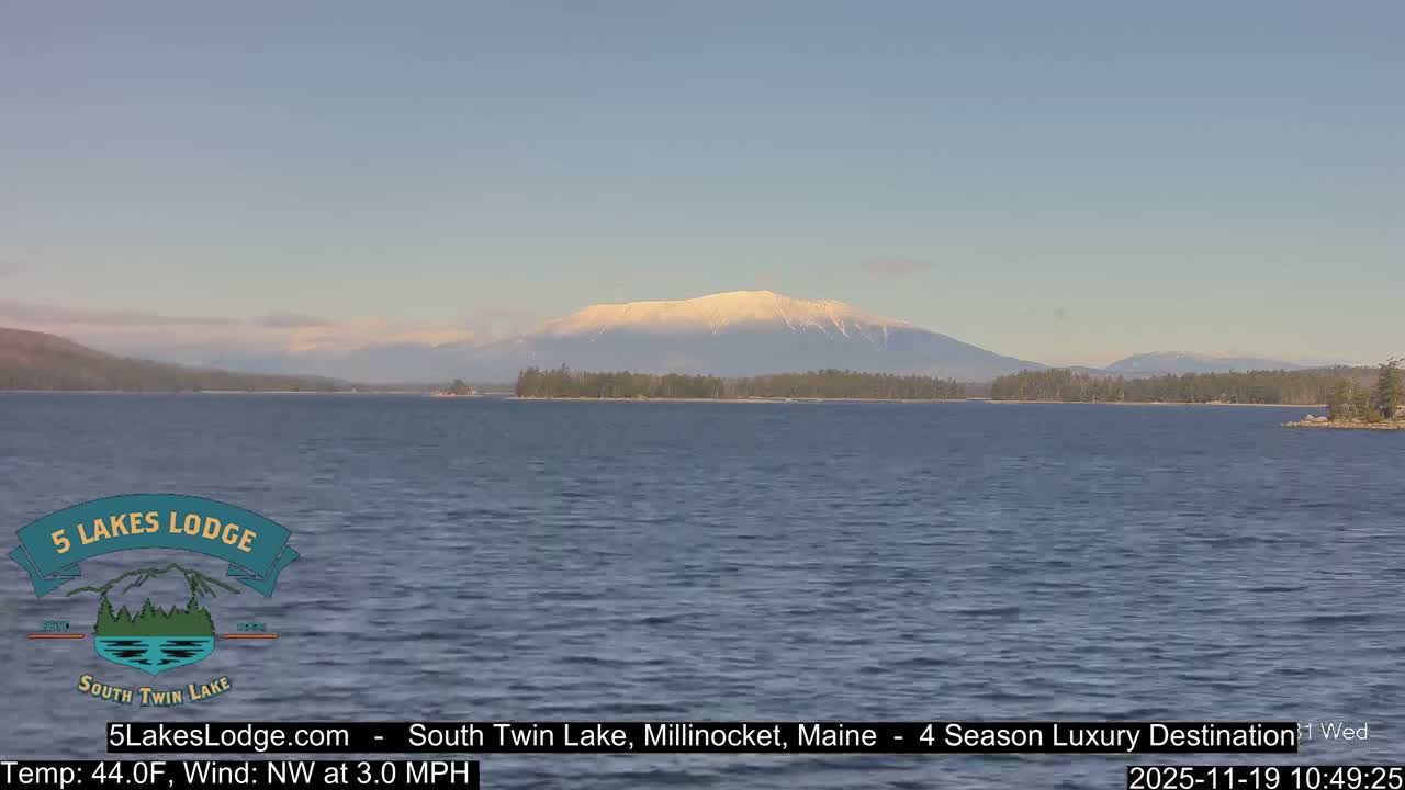 South Twin Lake, Mount  Katahdin, Live Cam - Maine, USA 