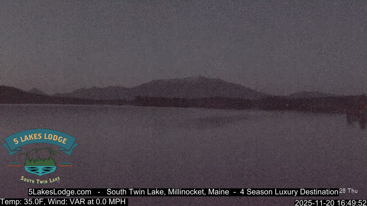 South Twin Lake, Mount  Katahdin, Live Cam - Maine, USA 