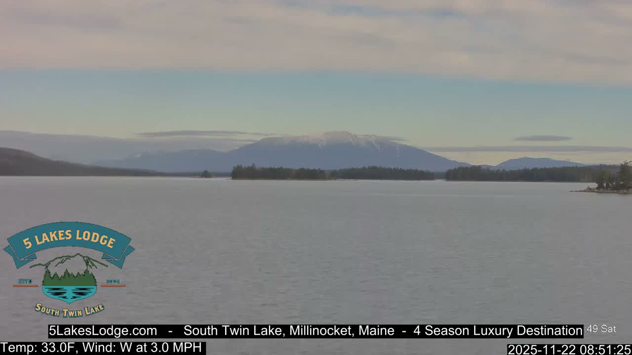 South Twin Lake, Mount  Katahdin, Live Cam - Maine, USA 