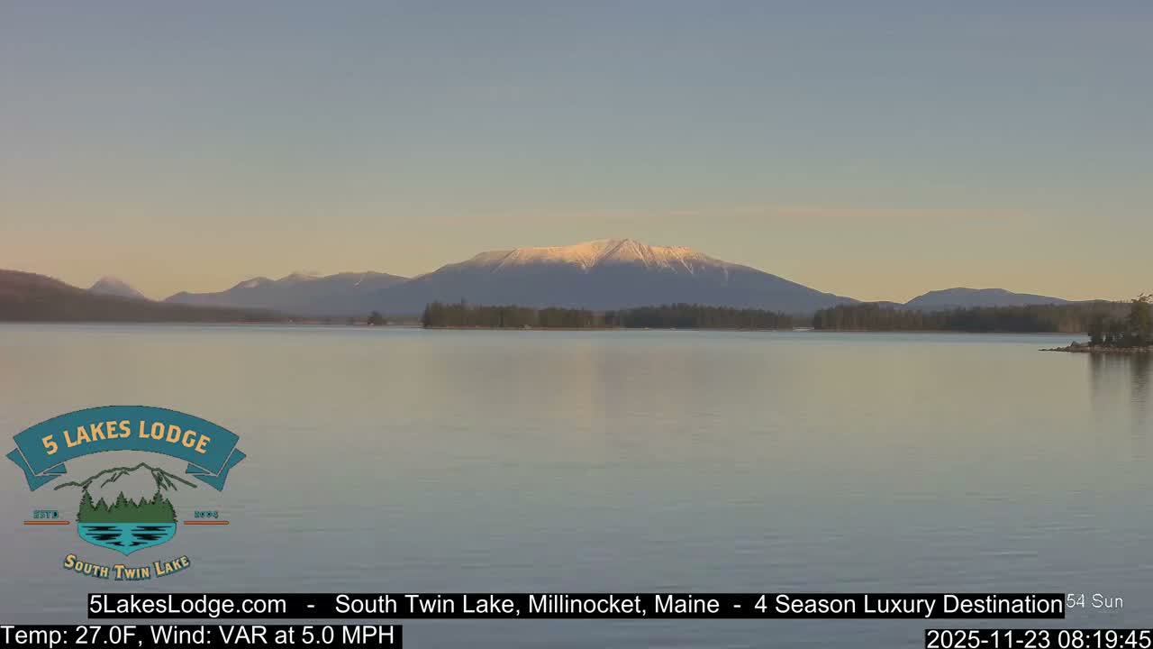 South Twin Lake, Mount  Katahdin, Live Cam - Maine, USA 
