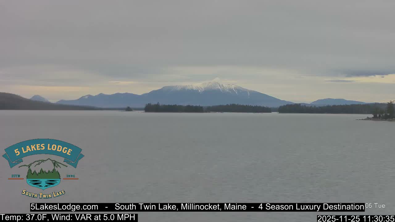 South Twin Lake, Mount  Katahdin, Live Cam - Maine, USA 