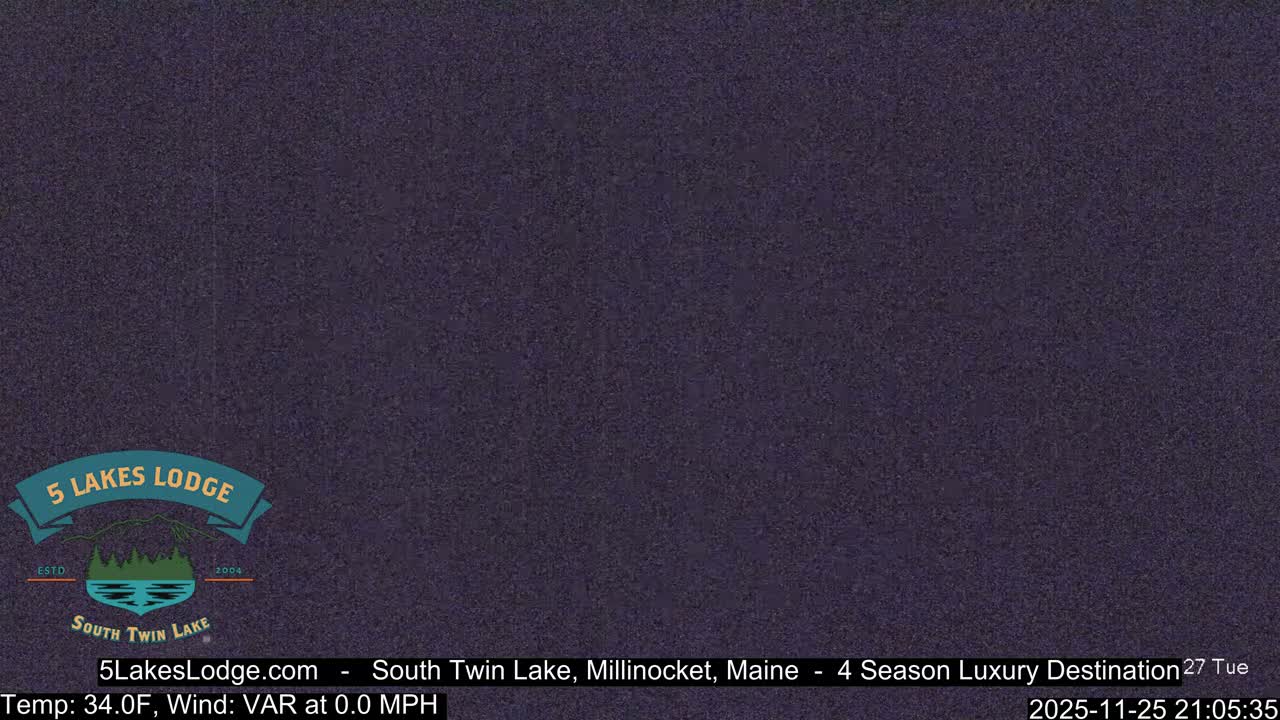 South Twin Lake, Mount  Katahdin, Live Cam - Maine, USA 