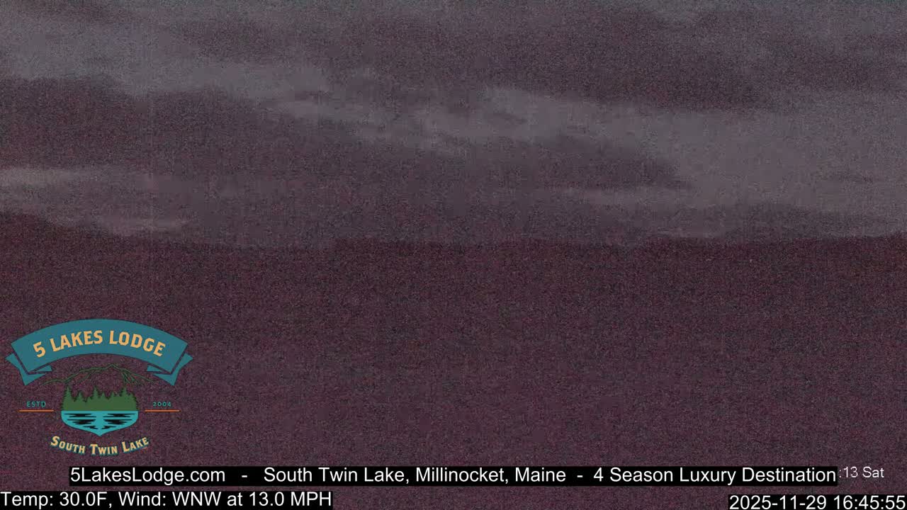 South Twin Lake, Mount  Katahdin, Live Cam - Maine, USA 