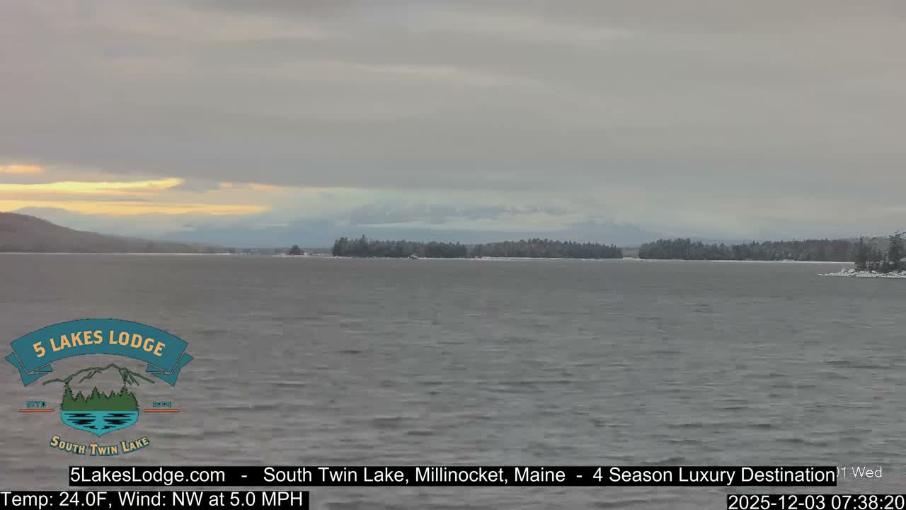 South Twin Lake, Mount  Katahdin, Live Cam - Maine, USA 