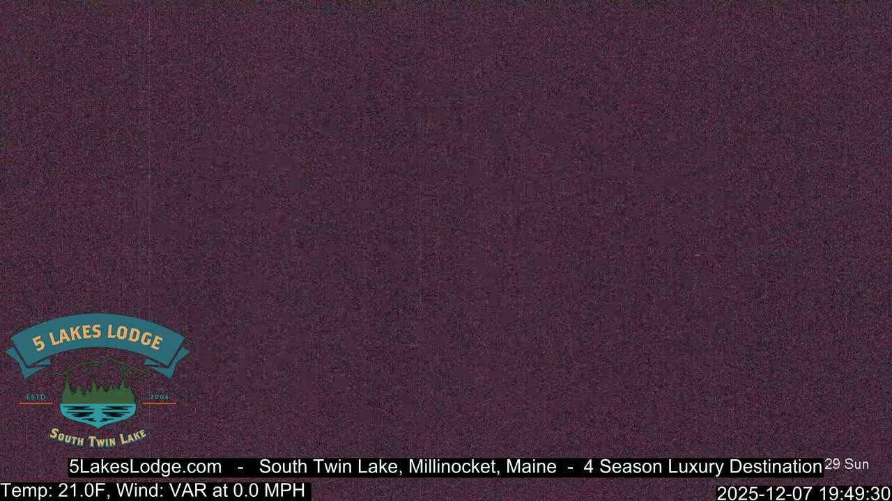 South Twin Lake, Mount  Katahdin, Live Cam - Maine, USA 