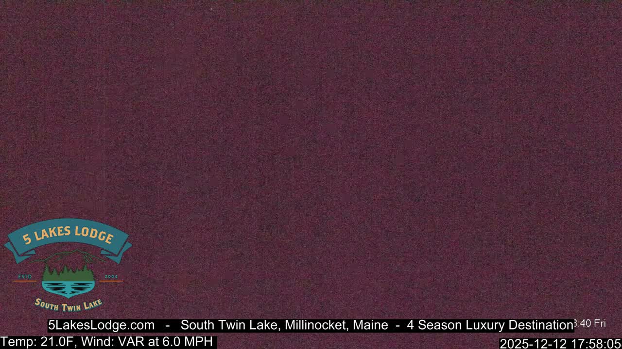 South Twin Lake, Mount  Katahdin, Live Cam - Maine, USA 