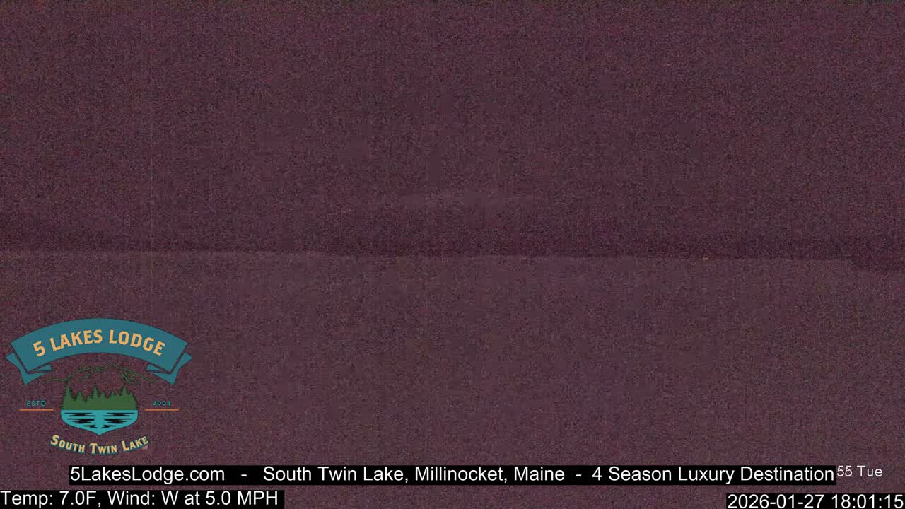 South Twin Lake, Mount  Katahdin, Live Cam - Maine, USA 
