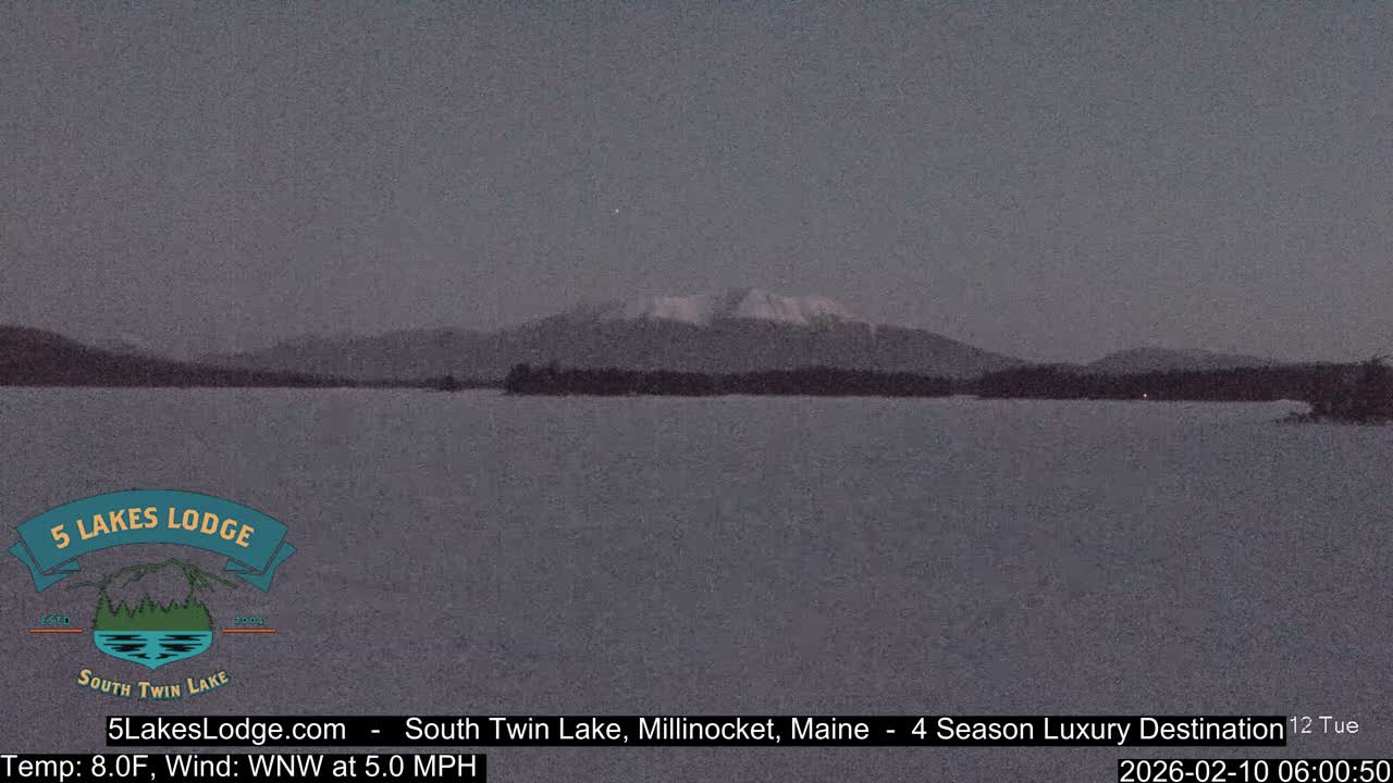 South Twin Lake, Mount  Katahdin, Live Cam - Maine, USA 