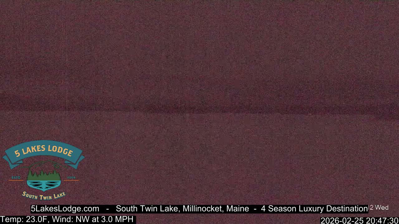 South Twin Lake, Mount  Katahdin, Live Cam - Maine, USA 