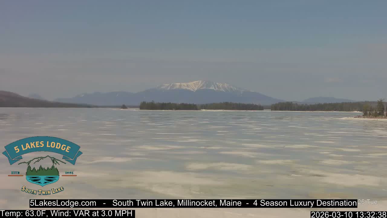 South Twin Lake, Mount  Katahdin, Live Cam - Maine, USA 