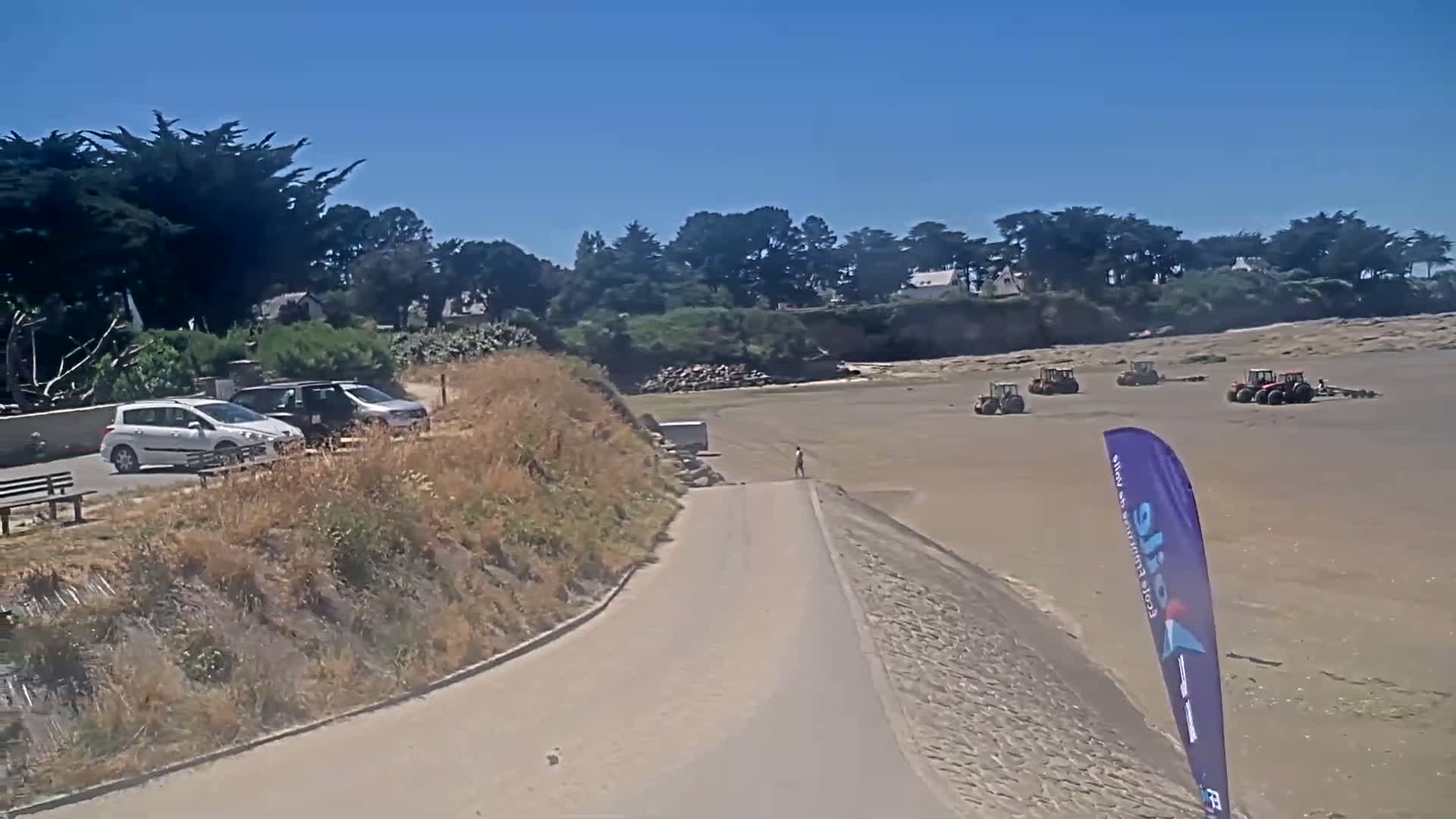 Pénestin, Plage de Betahon Beach Live Cam - Vannes, Morbihan, Bretagne, France